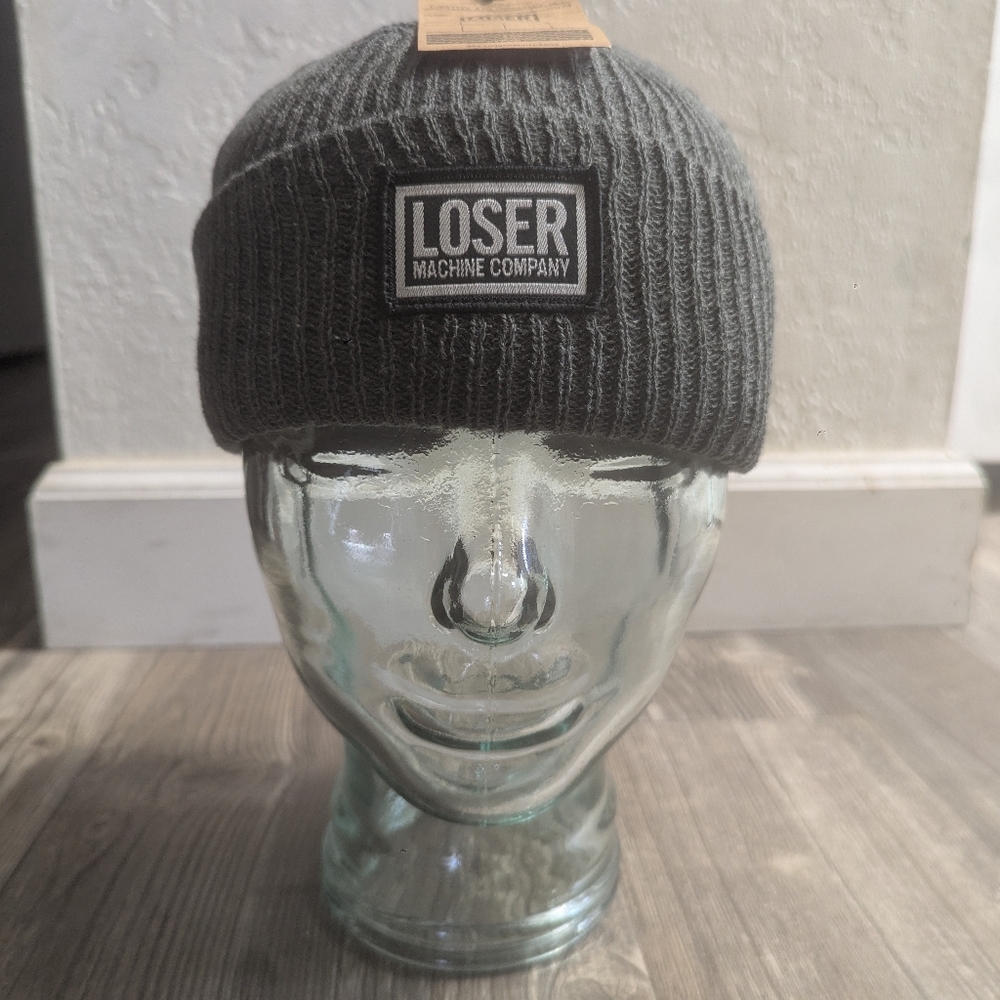 Loser Machine Knit Cuff Skull Beanie.